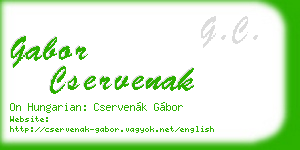 gabor cservenak business card