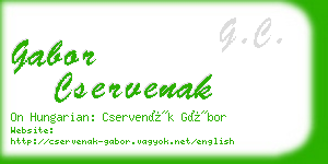 gabor cservenak business card